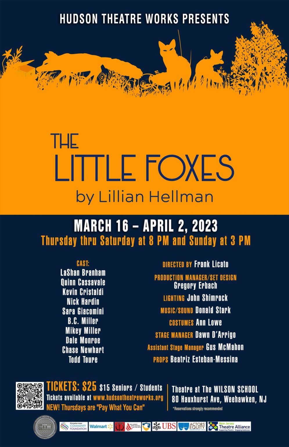 Hudson Theatre Works presents The Little Foxes Hudson County